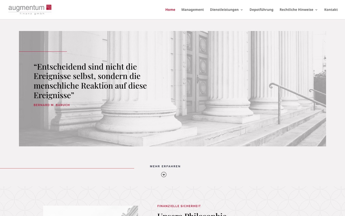 augmentum finanz — Website